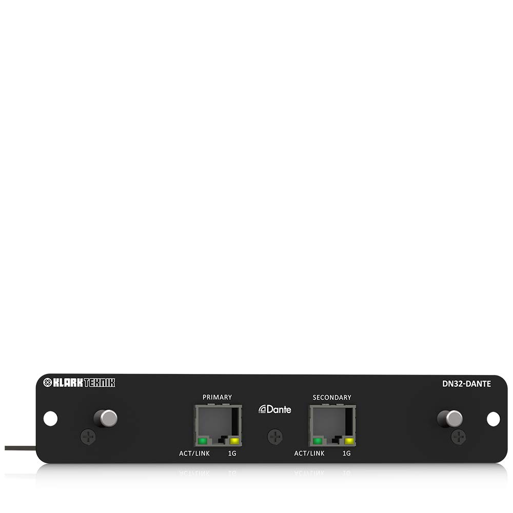 Klark Teknik DN32-DANTE Audinate Dante Modulo di espansione con un ottimo di 32 canali bidirezionali