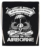 placement of airborne wings on asu Diseño de moda y con estilo Luxogo Airborne Infantry Mom Airborne Jump Wings Airborne Badge Airborne Brot Bolsa de Gimnasio con Cordón Negro Unisex Drawstring Bag Gym