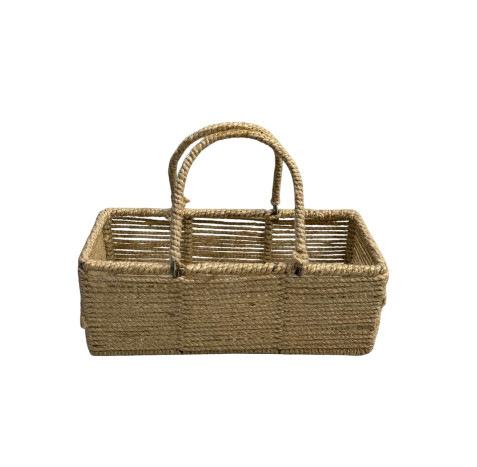 Jute Basket with Handle – Eco-Friendly Multipurpose Storage & Gif...