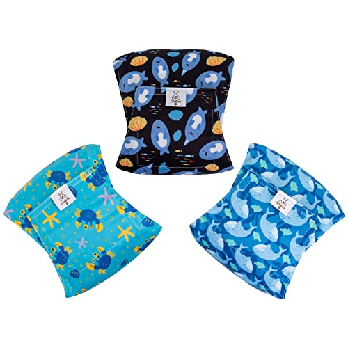 Image of CuteBone Belly Band for Dogs Male Reusable Diapers Washable Wrap DM36S