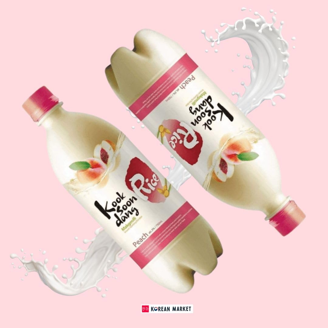 Kook Soon Dang Makgeolli Melocotón 750ml 3% vol Pack de 2