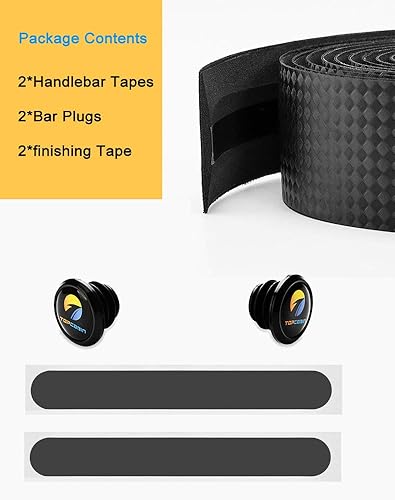 Miniatura 4 de Cinta de barra de bicicleta de fibra de carbono, venas cómodas, cinta de manillar de bicicleta de carretera EVA con tapones de barra reflectantes