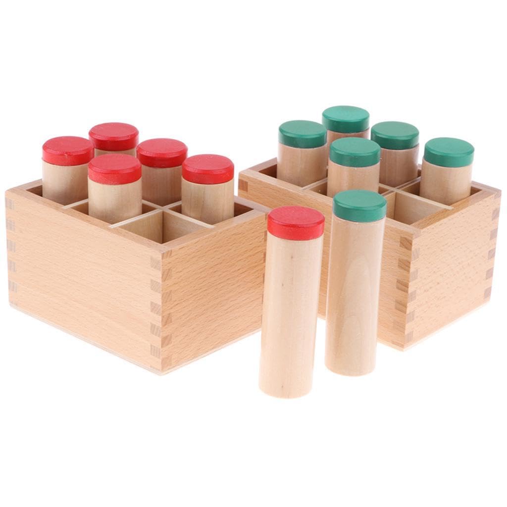 Wooden Teaching Aid - 12pcs Sound Cylinders Box