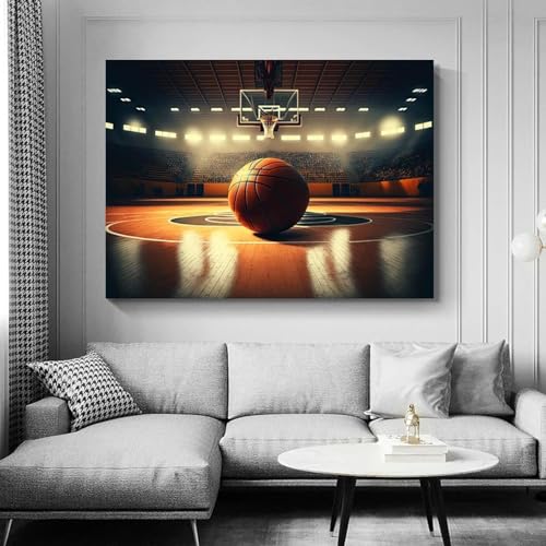 Toile de basket-ball moderne sans cadre 50x70cm pour créer une décoration murale inspirante