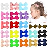 JUCCPUL Baby Hair Bows Clips for Girls 2' Fully Lined Hair Clips Grosgrain Ribbon Alligator Clips Bows for Baby Girls Infants Toddlers 40pcs