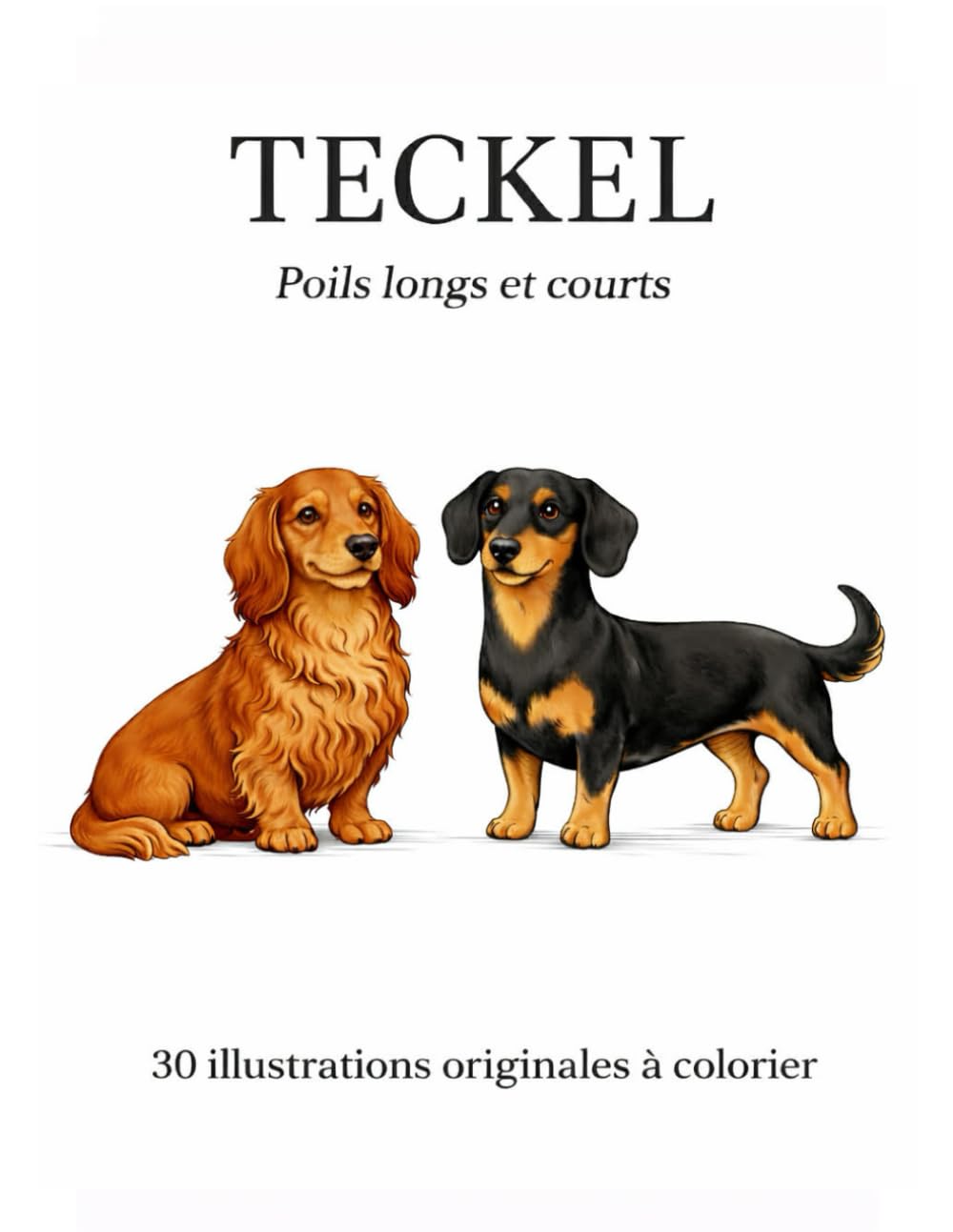 Teckel – Poils longs et courts: 30 illustrations originales à colorier