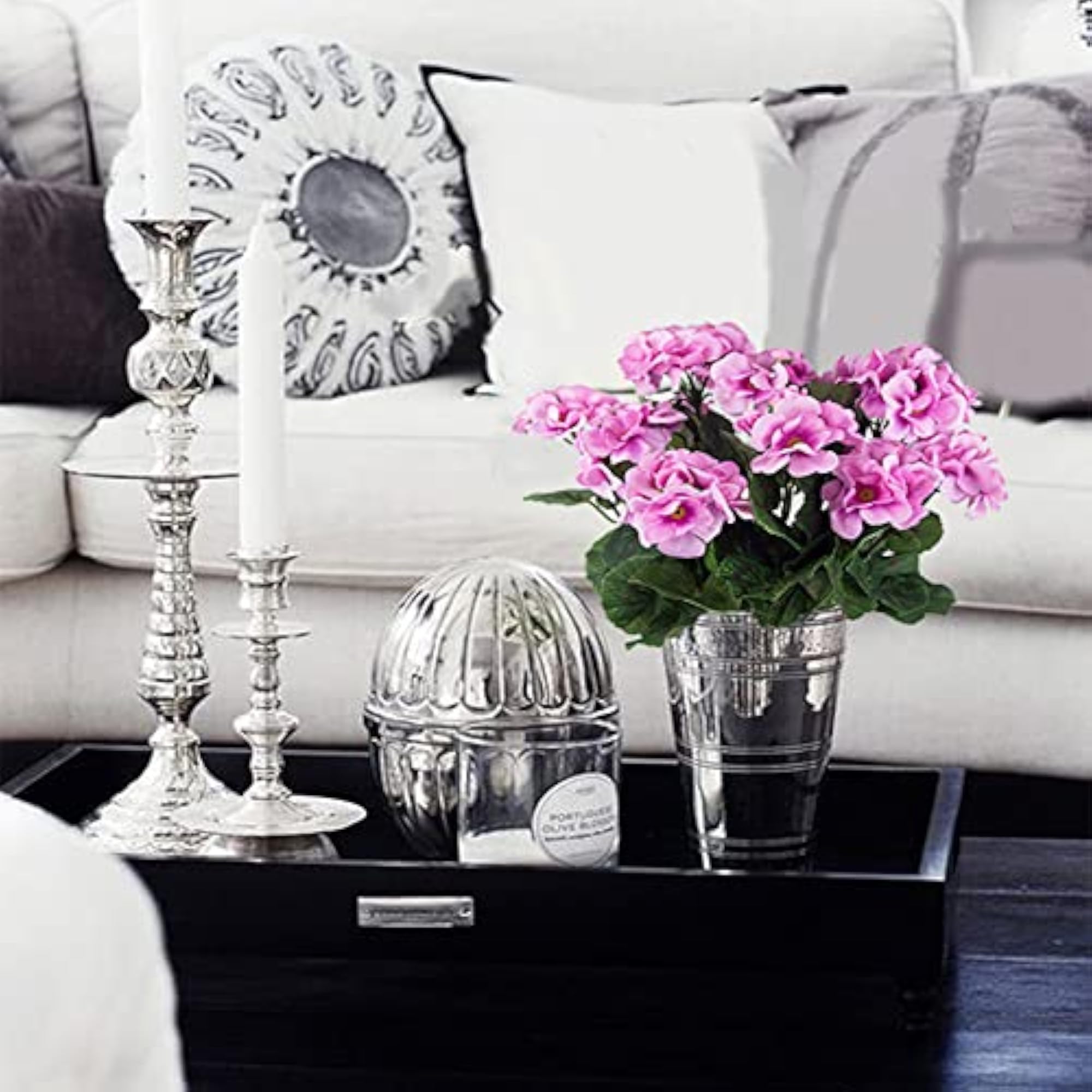 2 Pcs Pink Geranium Artificial Flowers