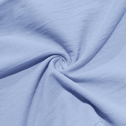 Men's Linen Button Straight Leg Pants, Drawstring Design Loose and Breathable with Pockets Yoga Beach Pants4