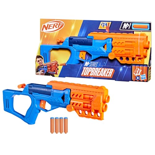 Nerf N Series Topbreaker Blaster 4 Official Nerf N1 Darts Compatible Only with Nerf N1 Dart Blasters Break Open Loading Kids Gifts Ages 8+
