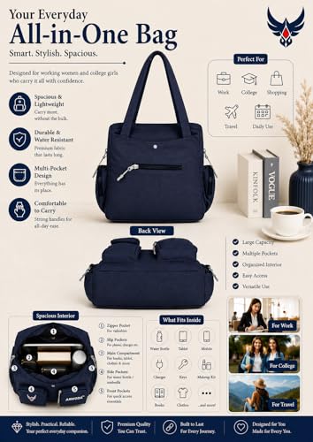 Image of ARMODA Double Pockets Glamour: Stylish Shoulder Bag for Ladies