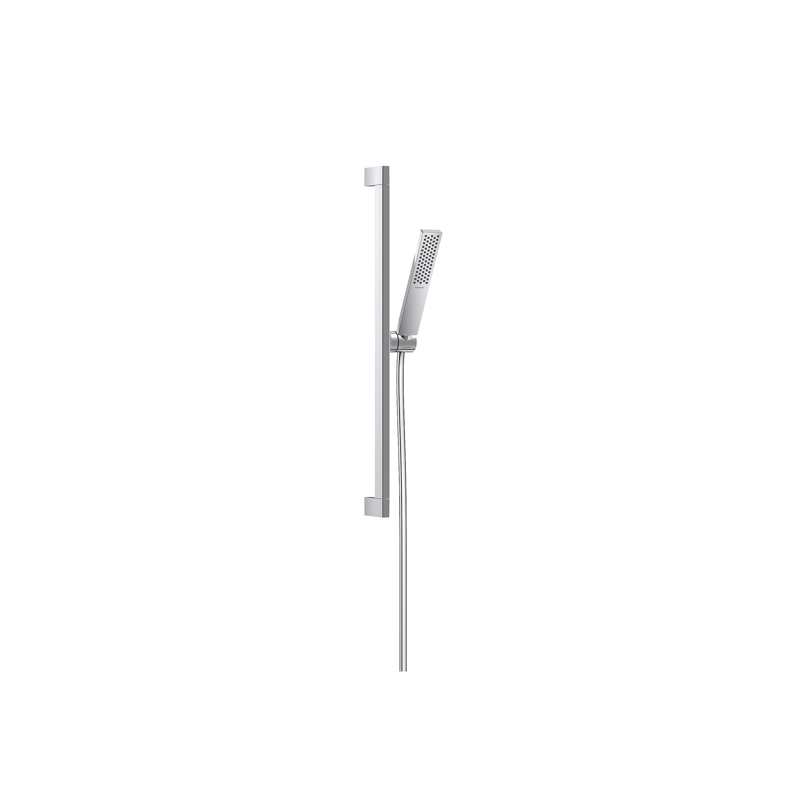 hansgrohe Pulsify E 24370001 - Doccetta a 1 getto con asta di scorrimento e tubo PowderRain in cromo, 3"
