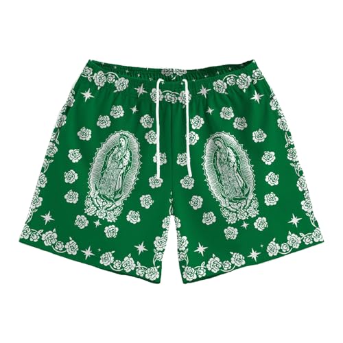 Pantalones Cortos Deportivos de Tendencia para Hombre, Pantalones Casuales de Playa de Baloncesto Transpirables de Malla, de Fibra sintética, Secado rápido y cómodo, Ideal para Deporte/g