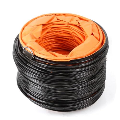 Tubo di ventilazione, tubo in PVC arancione Tubo per aria calda Tubo per aria di scarico Estensibile, per ventilatori da cantiere