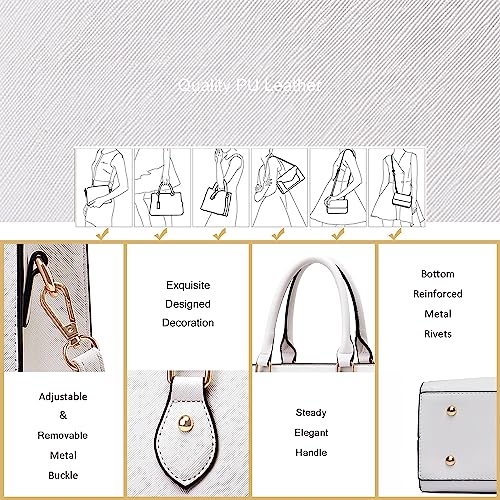 Image of CHICAROUSAL Crossbody Purses and Handbags for Women PU Leather Tote Top Handle Satchel Shoulder Bags