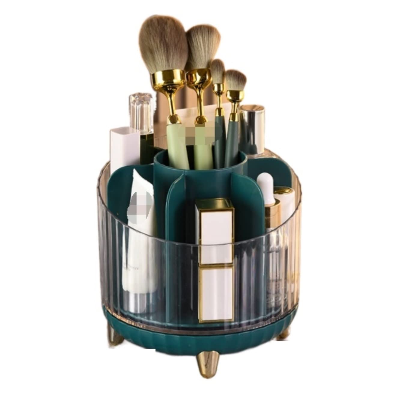 Makeup Organizer Makeup Storage Cosmetic Organizer Plastic Cosmetics Storage Box Skin Care Products Finishing Box Dresser Makeup Organizer Skincare Organizer Cosmetic Storage ( Color : Green , Size :