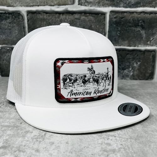 Image of Vexil American Rancher Adjustable Snapback Western Lifestyle Rodeo Southwest Inspired Meshback Hat