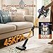 Zynet S9 Cordless Vacuum Cleaner, 45000Pa 500W 45Min Vacuum Cleaner, Stick Vacuum with Flexible Wand Design, Wall-mounted Charging, Green LED, Lightweight Vacuum for Hardwood Floor Carpet Car Pet Hair