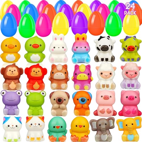 24 Pack Filled Easter Eggs for kids Prefilled Egg Fillers Squishy...