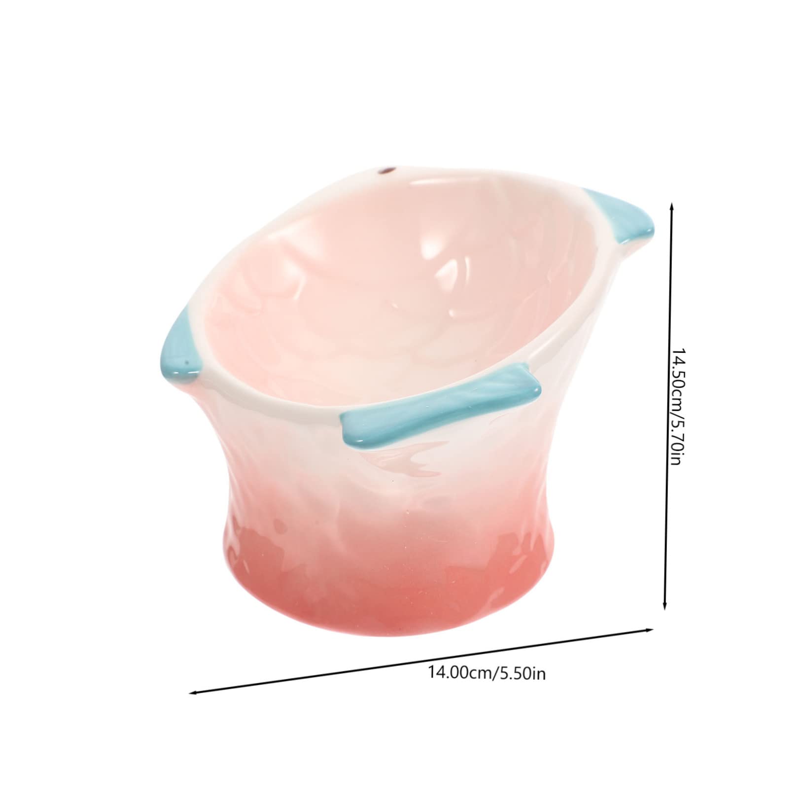 Piatto per Alimenti per Gatti Rosa in Ceramica, Basso e Decorativo | Adatto a Gatti e Cani, per Cibo e Snack, Servizio Prolungato, Stile Creativo a Forma di Pesce