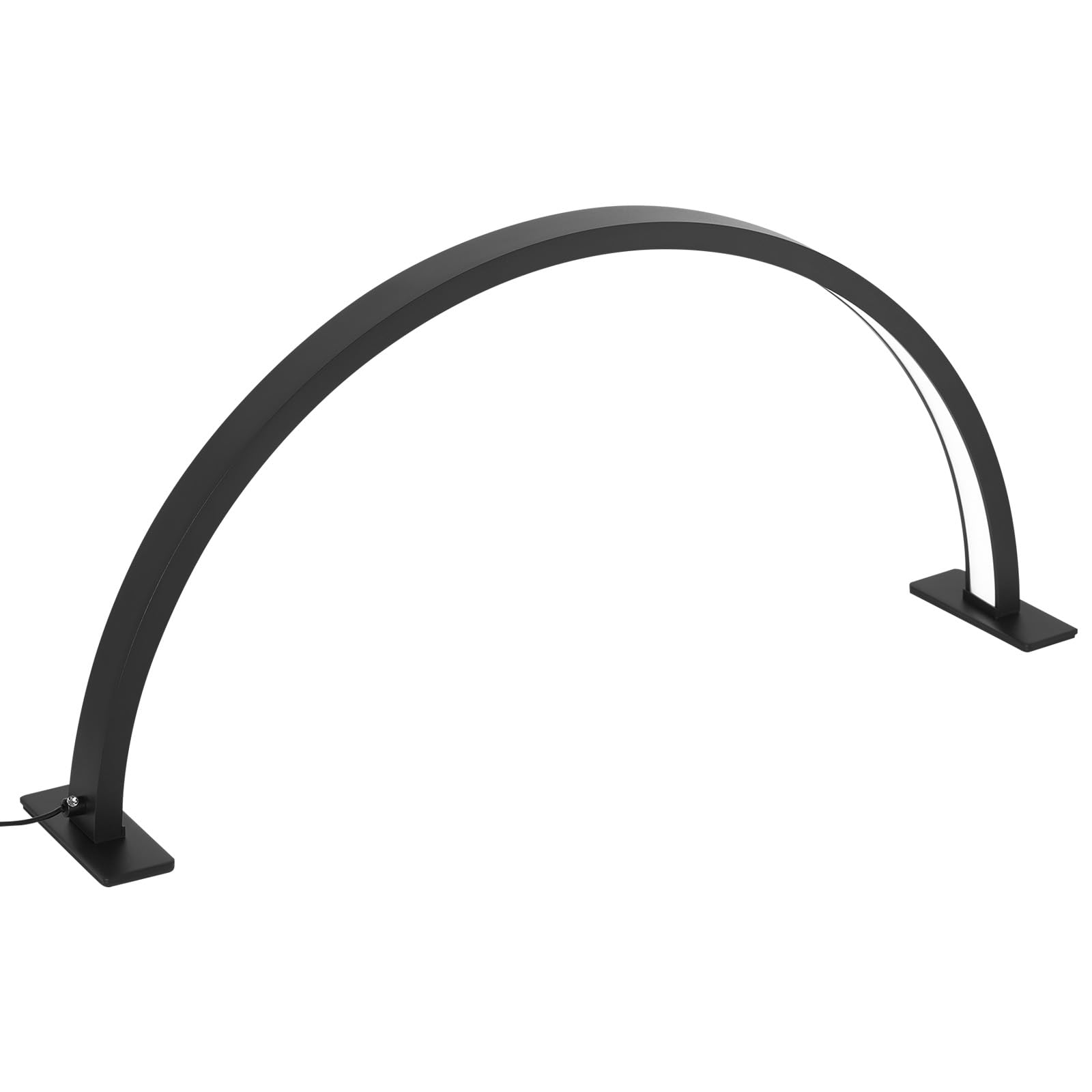 VEVOR Biurkowe światło półksiężyca do paznokci z uchwytem na telefon (30 W, 76 cm długości), lampa do paznokci z regulacją jasności, lampa stołowa LED dla techników paznokci, przedłużenie rzęs