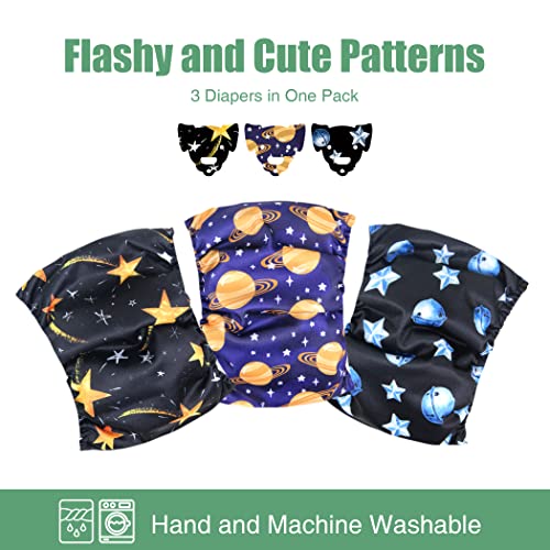 Image of wegreeco Washable Male Dog Diapers (Pack of 3) - Washable Male Dog Belly Wrap (Vast Sky, XS)
