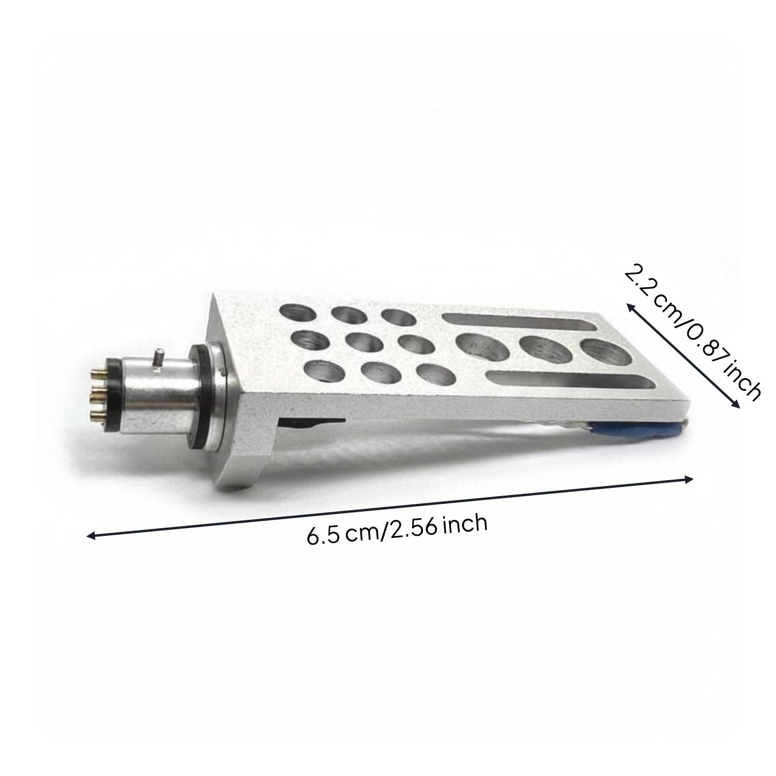 Portatestina Giradischi Testina Headshell Vinile Supporto Braccio Puntina Montaggio Sicuro con Collegamento Fili Argentati Struttura Leggera in, Argento