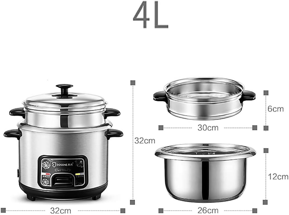 Rice Cooker (2liters/400W/220V) Home Intelligent Insulation Multi-function Stainless Steel Inner Pot Spoon Steamer And Measuring Cup Dormitory Small Appliances Can Accommodate Up To 7 People