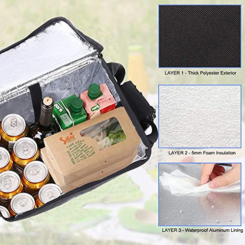 Cherrboll K-6 Bicycle Delivery Backpack With 2 Dividers & Cup Holders Insulated Food Delivery Bag Reusable Cooler Backpack thumb #3
