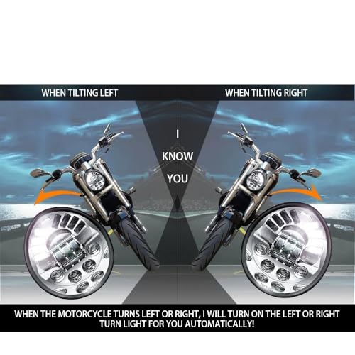Phare avant LED pour V Rod 60W puissant faisceau haut bas - 5