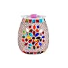 Dicimi Mosaic Glass Wax melt Warmer Electric Oil Burner Candle Wax Warmer Wax Warmer for Scented Wax for Essential Oils Burner Premium Wax Melts BurnerPetal