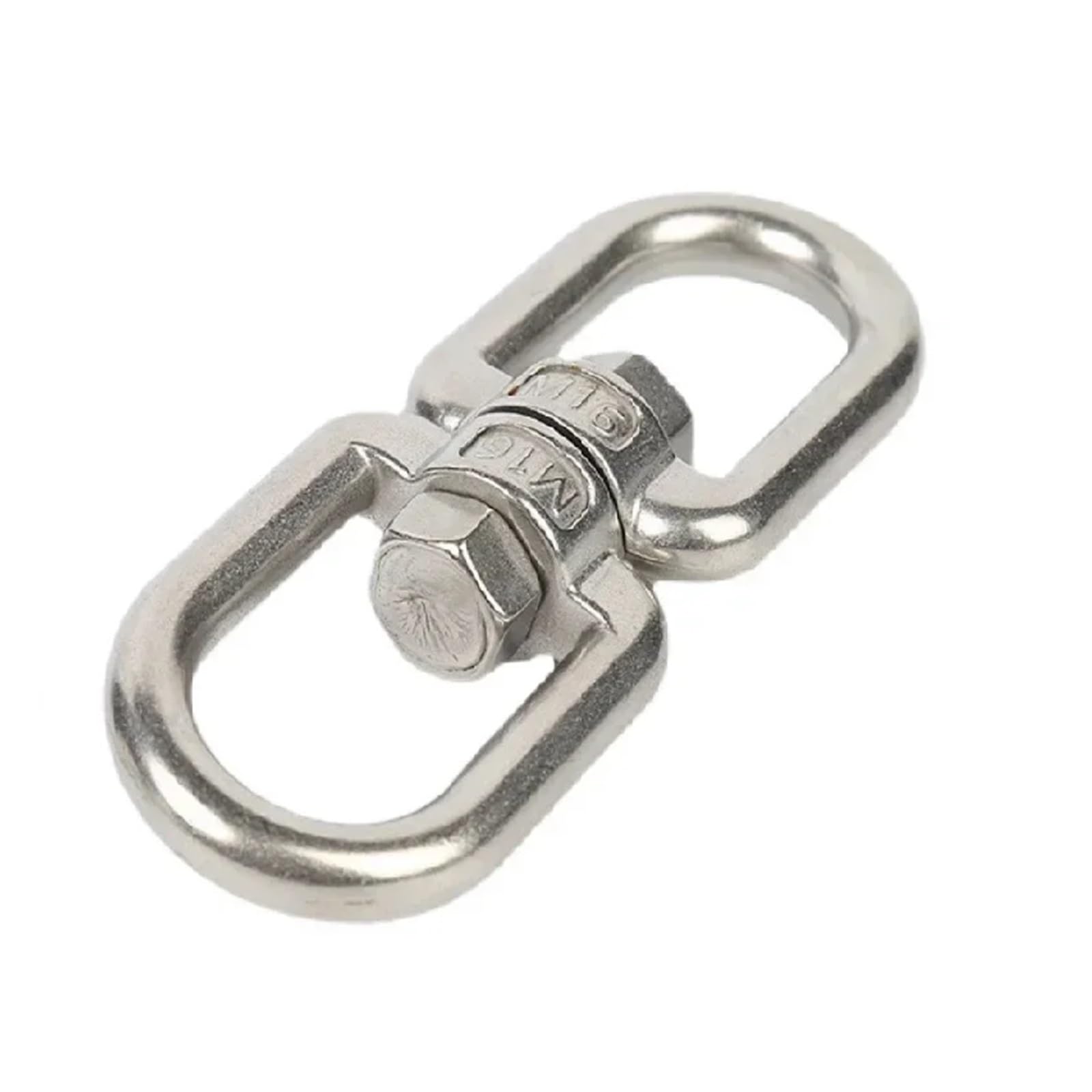 Grillete de gancho giratorio de doble extremo de acero inoxidable 304, con cadena en forma de 8 y cierre de anilla de retención M3-20, rotación de 360 grados(M8 x 2pcs)