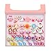 32-IN-1 Little Girls Jewelry Rings, Adjustable Toddler Ring in Box with 7 Pairs Clip On Earring, No Duplication Princess Dress Up Toy for Kids, Easter Birthday Gift for 3 4 5 6 7 8 9 Year Old Girl Kid