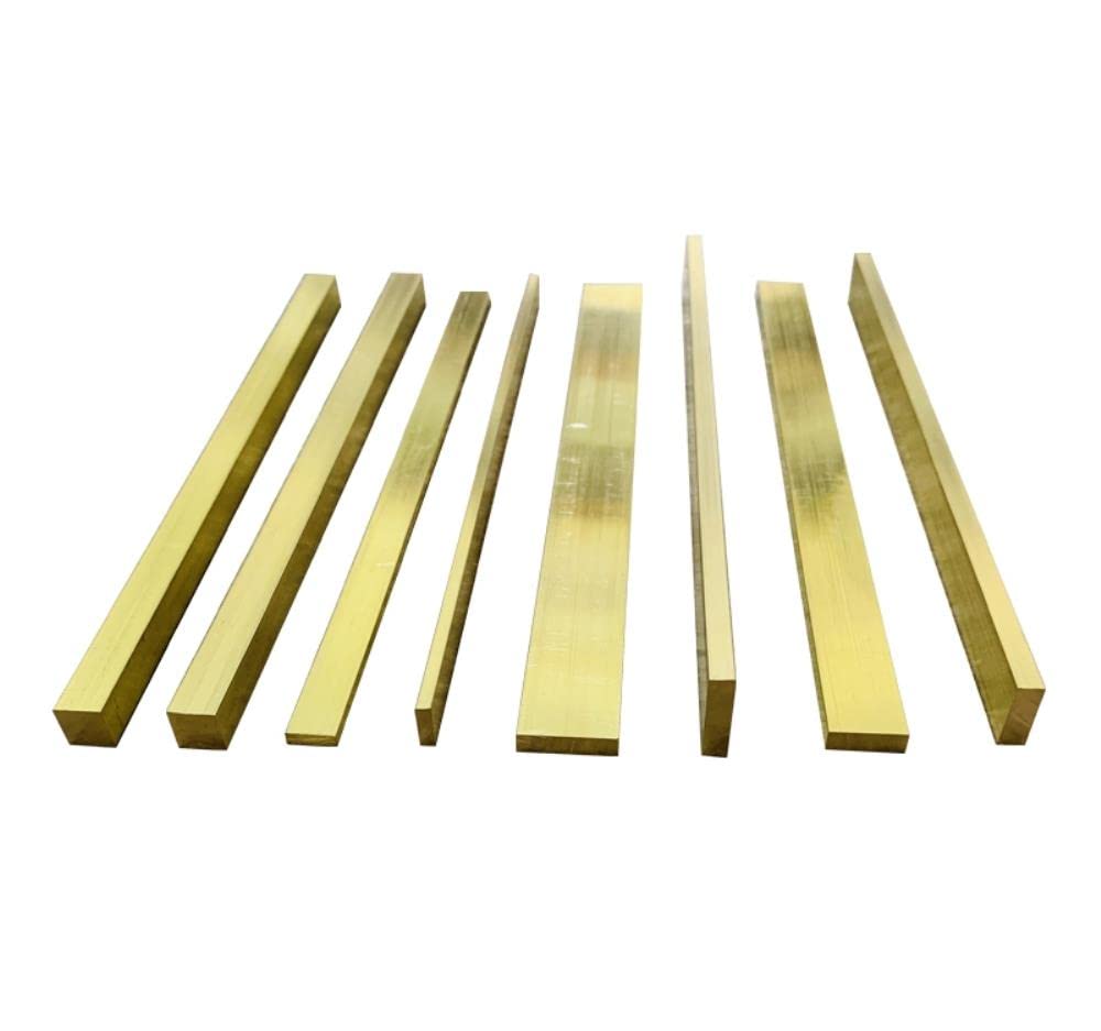 Piastra a Riga Di Ottone Striscia in Ottone H59 Spessore Della Barra in Ottone 3 Mm ~ 10 Mm Taglio Fatto Fai -Da -Te/4 Mm-30Mm-25 Mm 2Pcs