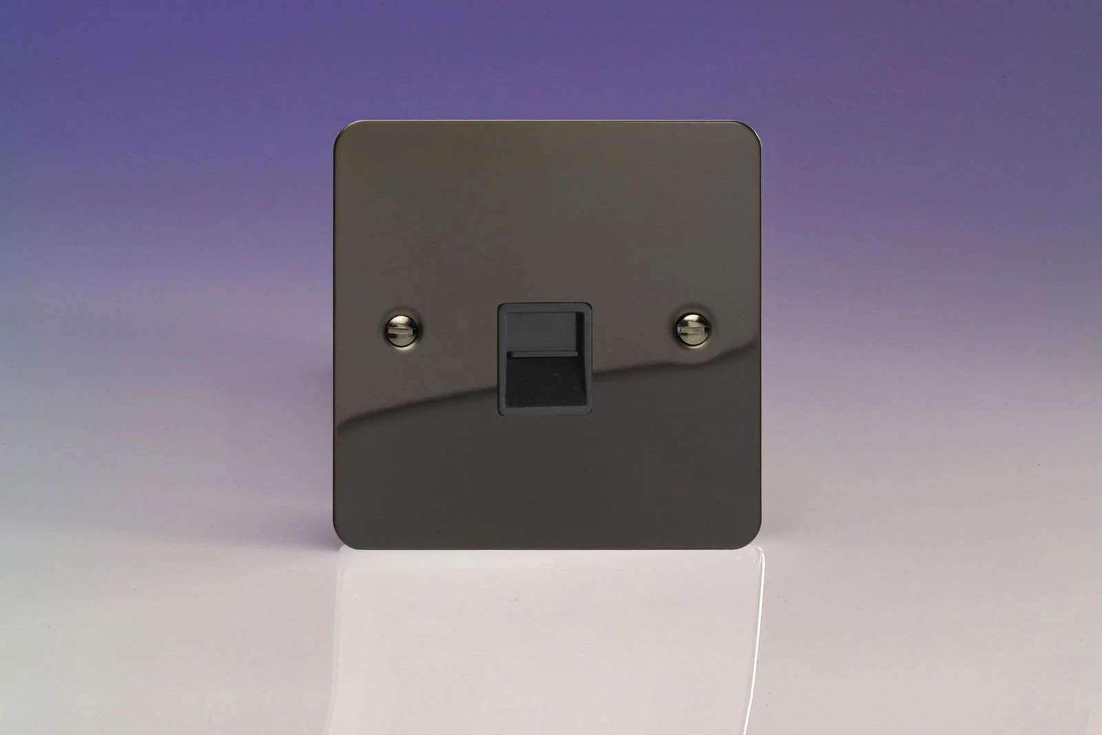 Varilight - 1G Telephone Slave Socket Ultra Flat Iridium Black - XFiTSB