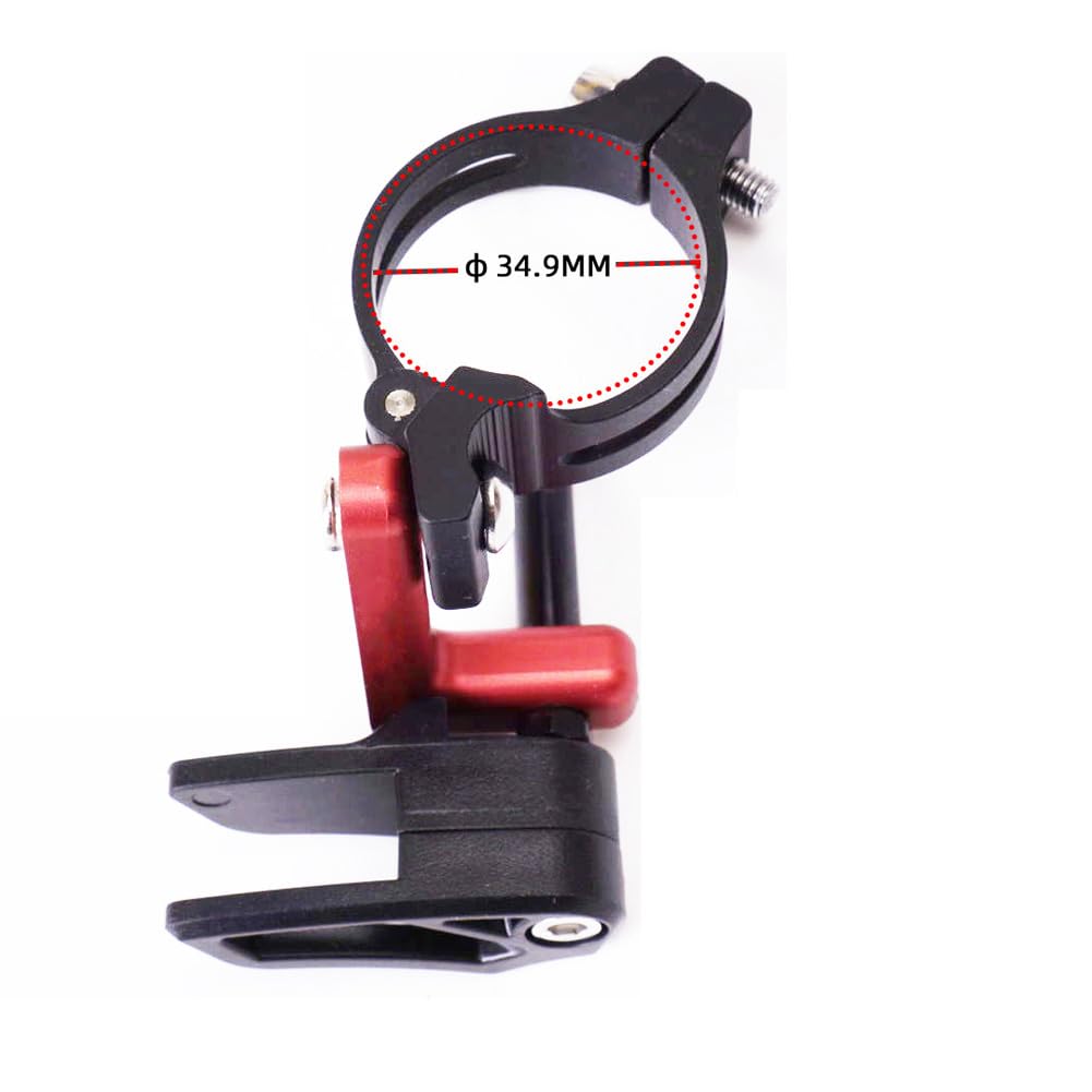 Chain Guide Mountain Bike, MTB Chain Guide, Chain Guide Protector Aluminium Alloy, Bicycle Chain Protector, Clamp Mount Chain Stabilizer, Bike Chain Guard for Most Bicycle red 34.9 clamp Ring