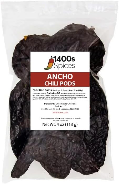 4oz Ancho Chili Dried Peppers