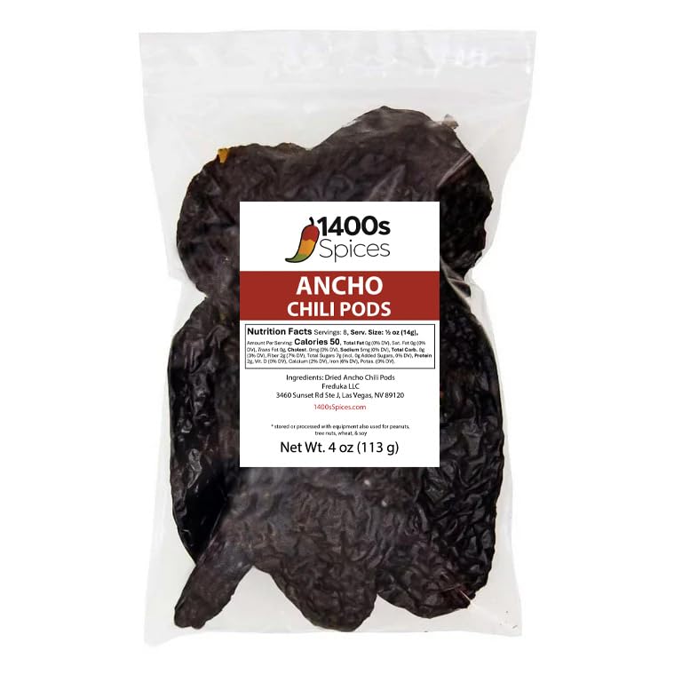 4oz Ancho Chili Dried Peppers