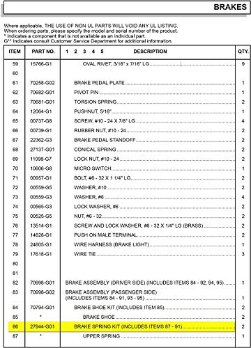 image for MOSNAI EZGO Bendix Brake Shoes Spring Kits EZGO TXT Golf Carts 1991 up
