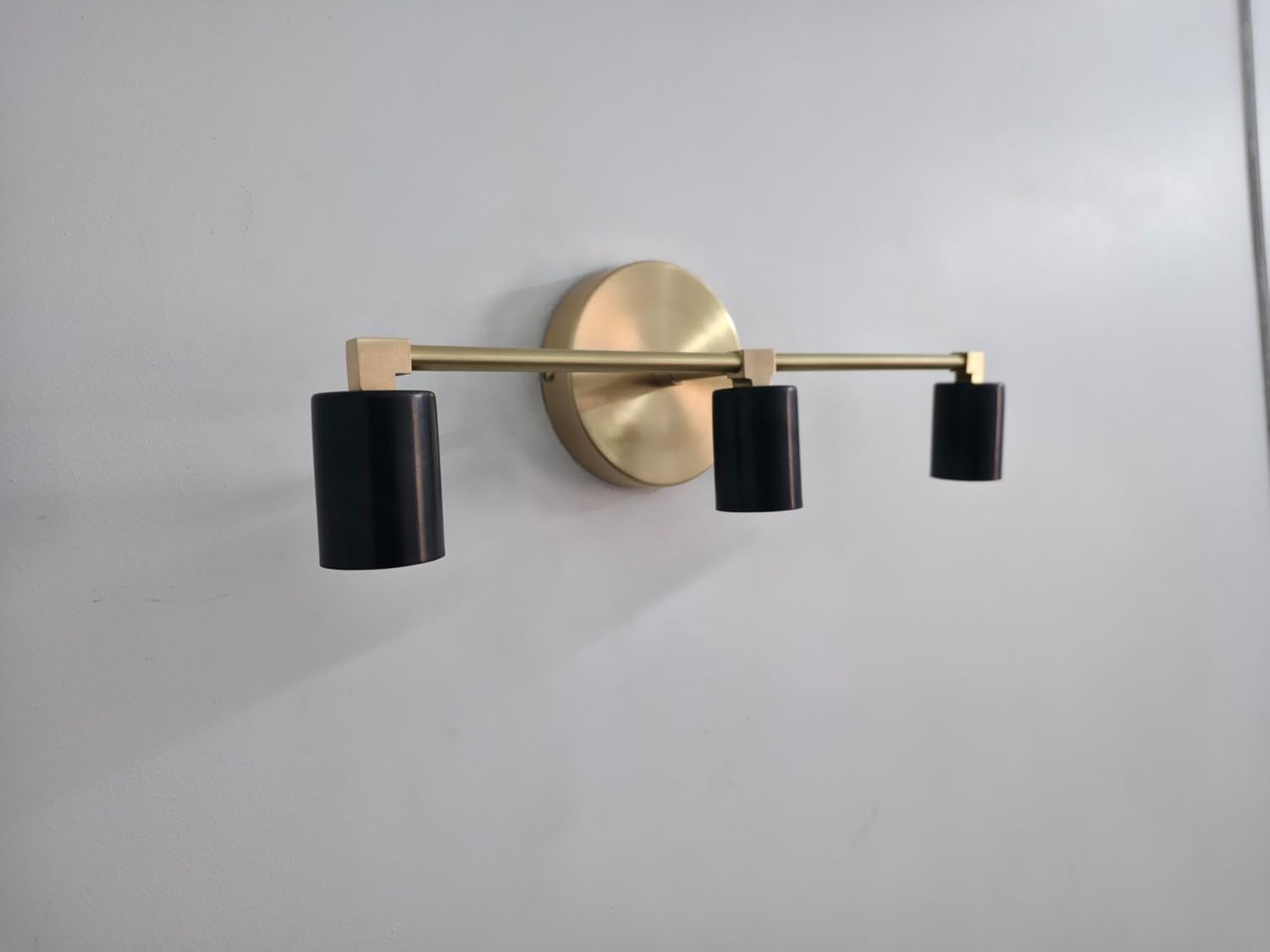 Wall Sconce - Black & Brass - Modern - Industrial - Wall Light - Bathroom Vanity Light