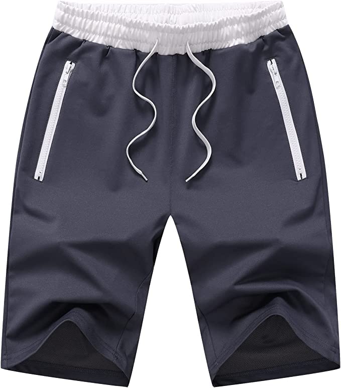 Tansozer Pantaloncini Uomo Cotone Sportivi Estivi Pantaloncini Corsa Uomo