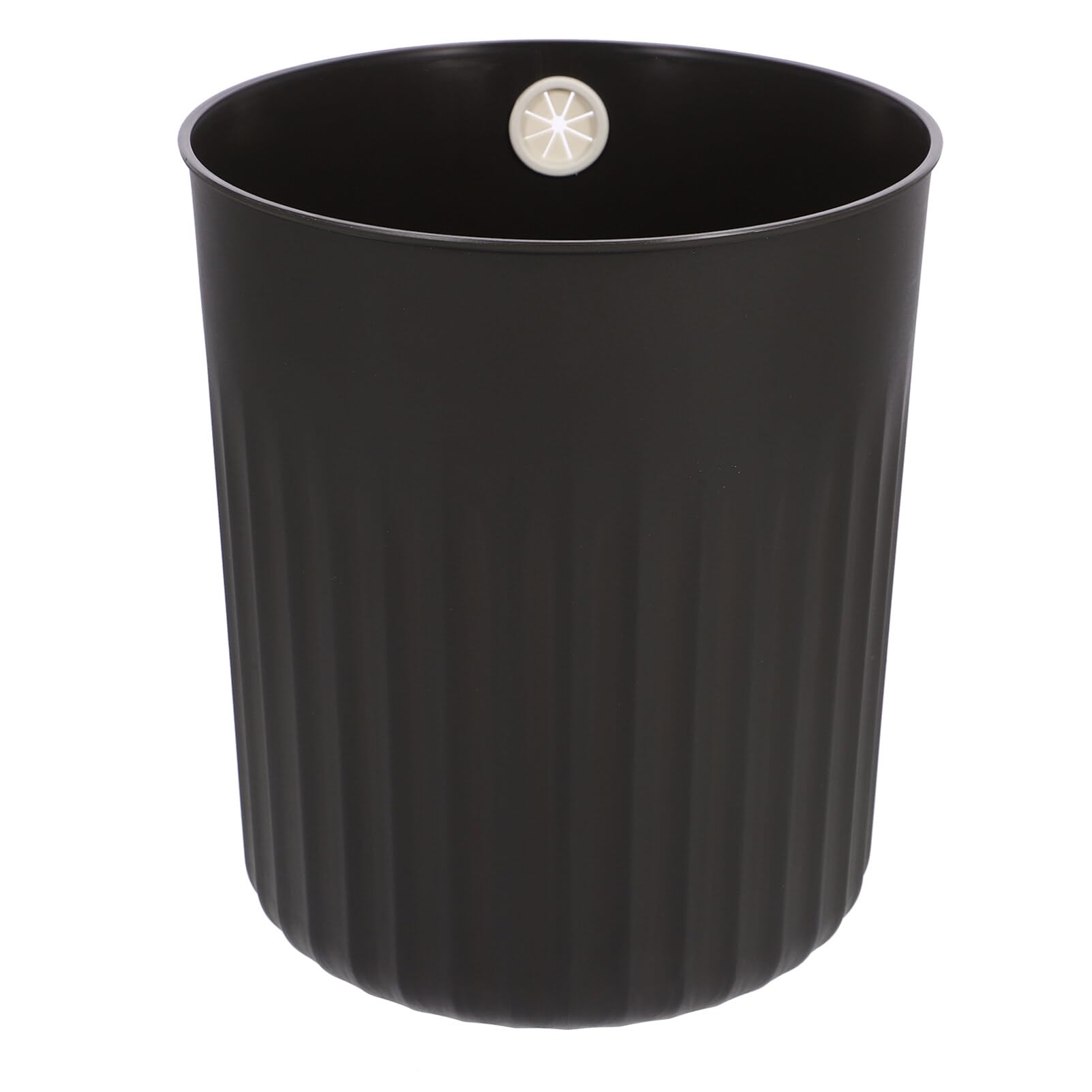 Alipis Large Garbage Bin Striped Wastebasket for Bathroom Bedroom and Office Sturdy Material Open Design for Easy Disposal Home Trash Container No Lid