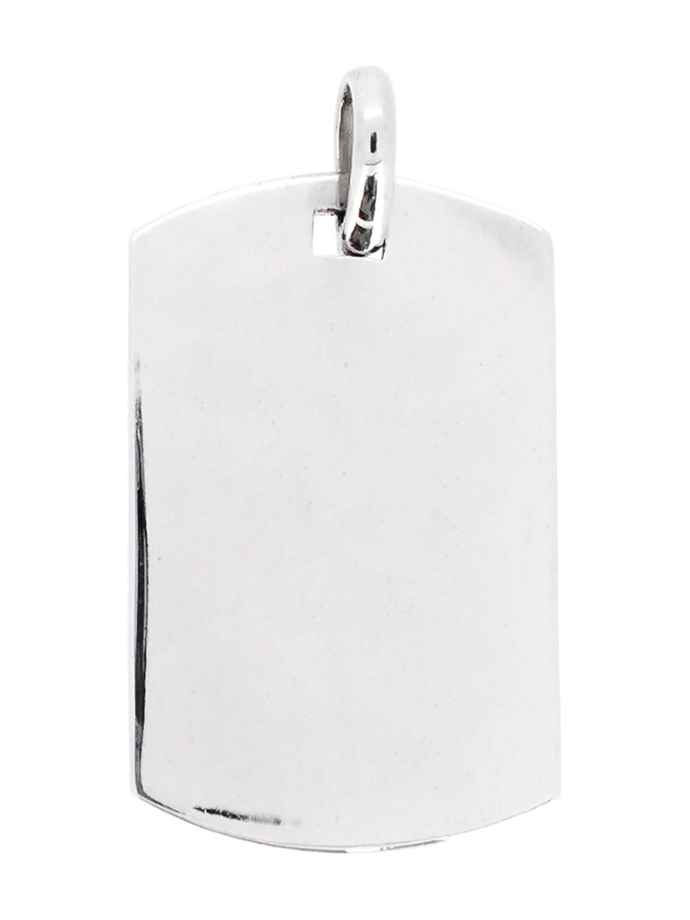 Treasure Bay Klassisch 925 ID Tag Anhänger, Dog Tag Army Anhänger für Herren (Silber)