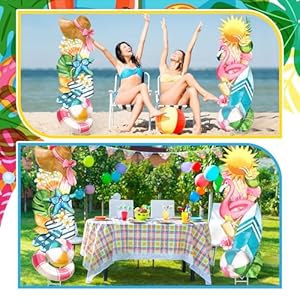 2 Pcs Summer Yard Signs with Lawn Outdoor Lawn Decoration Summer Beach Ice Cream Slippers Waterproof Courtyard Yard Decorations with Pile Summer Garden Lawn Party Courtyard Decoration(Beach Ball) 2 Pcs Summer Yard Signs with Lawn Outdoor Lawn Decoration Summer Beach Ice Cream Slippers Waterproof Courtyard Yard Decorations with Pile Summer Garden Lawn Party Courtyard DecorationBeach Ball