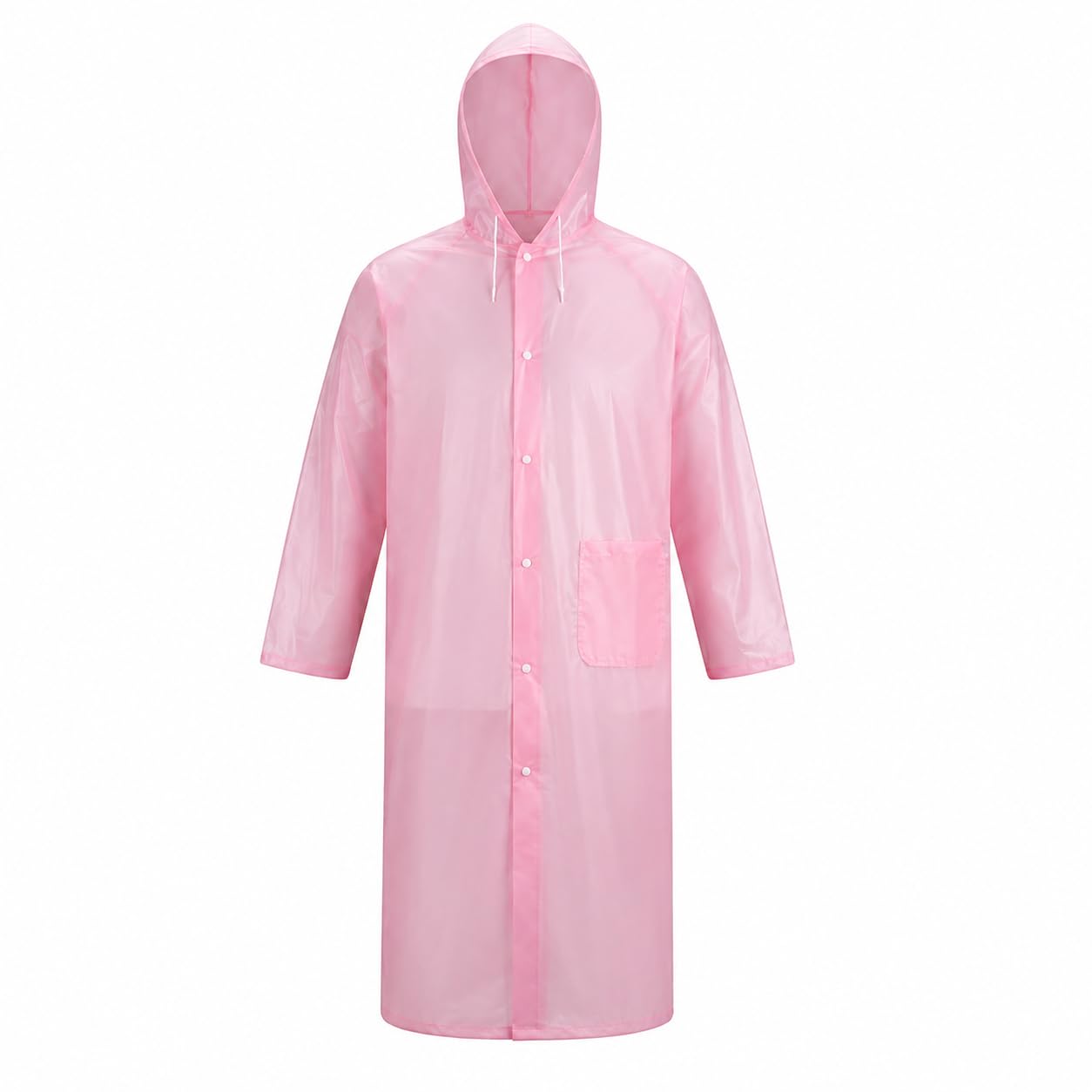Hooded Raincoat Waterproof for Men Women Full Length Rain Jacket with Sleeves Windproof Rain Wear for Travel Office Outdoor Activities Monsoon Season Adults Unisex Coat-image-38