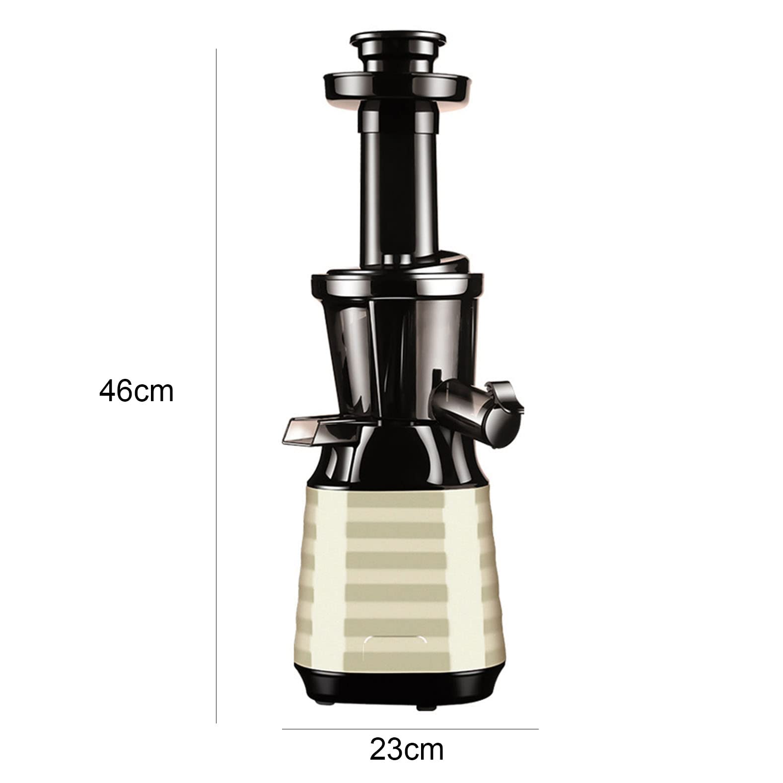 ERoomQ Juicer Machines Slow Masticating Juicer Extractor, Wide Chute Cold Press Juicer for Easy Juice and Clean, Compact Power Slow Masticating Extractor Cold Press Juicer,Gold