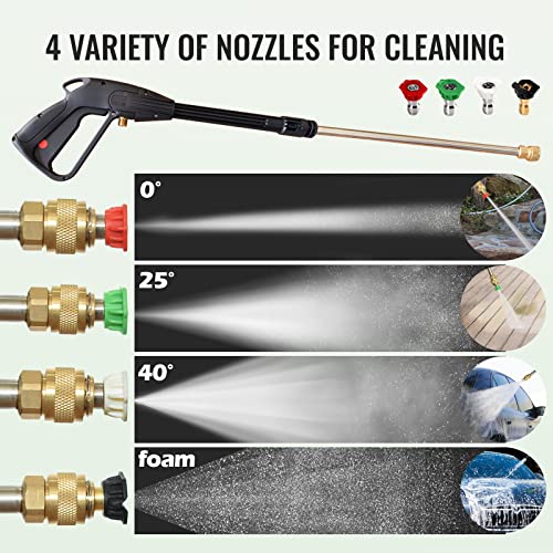 Surmountway Electric Pressure Washer 2200 Psi 1.6 Gpm Car Pressure Washers High Electric Power Washer With Spray Gun, 4 Nozzles & Soap Bottle Pressure Washer For Car Washing, Decks, Patios #TOP1