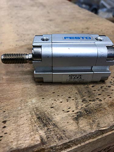 Festo ADVU-16-15-A-P-A doppeltwirkender Kompaktzylinder, 16 mm Kolbendurchmesser, 121N theoretische Kraft, 15 mm Hub