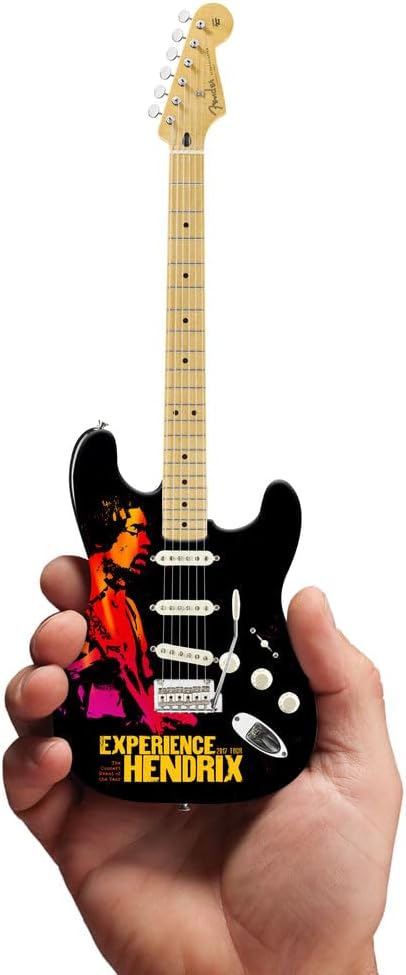 AXE HEAVEN 2017 Limited Edition Experience Hendrix Tour Fender Strat Mini Guitar, 10-Inch, Black
