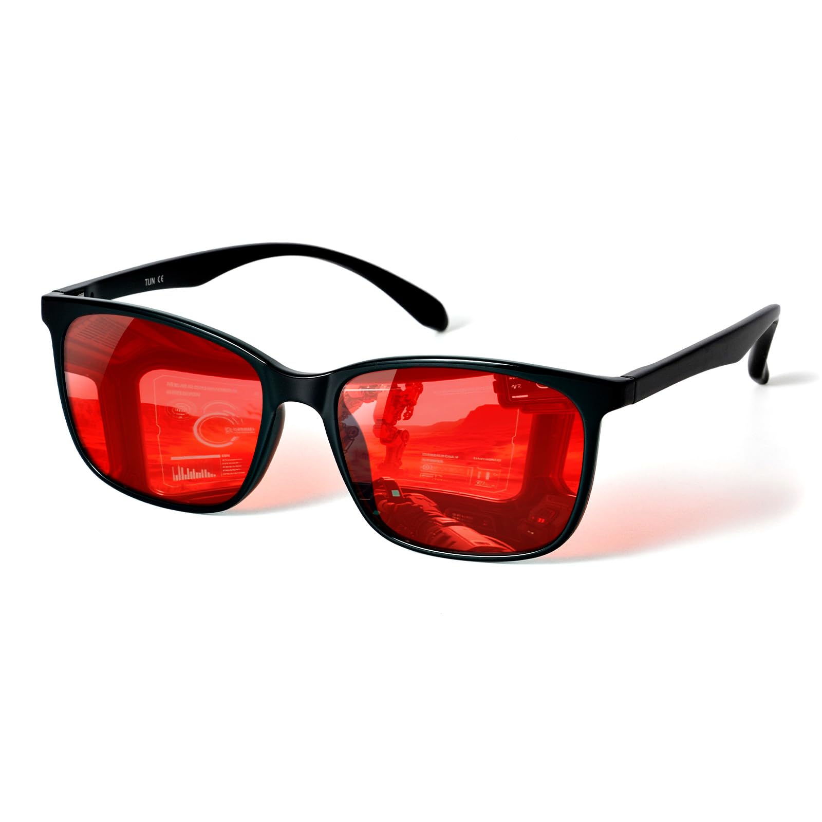 TIJN Blue Light Glasses for Men Women - Red Light Glasses for Computer Gaming - Dual AR Coating