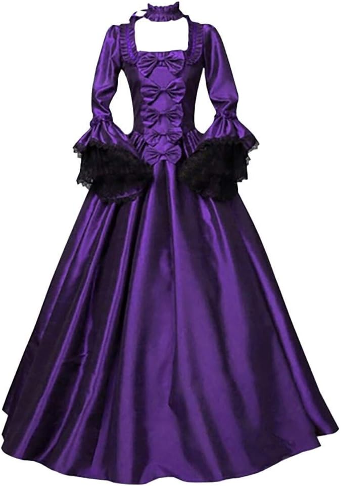 CountryWomen 18th Century Dress Long Halloween Party Costumes Women's Gothic Victorian Rococo Party Dresses